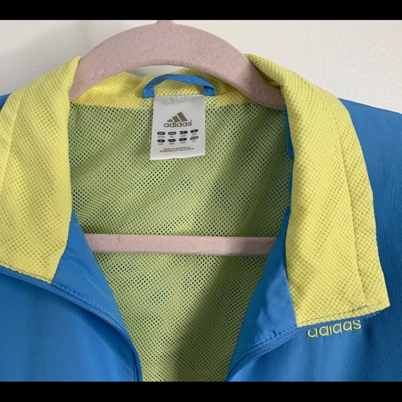 ADIDAS BABY BLUE AND YELLOW TRACK JACKET - Picture 7 of 10